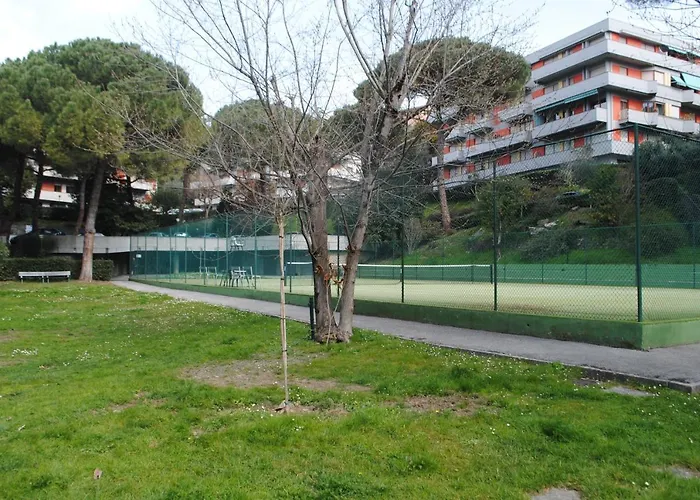 Lägenhet Raggio Di Sole - Pool, Tennis, Parking, Sea View & Relax Rapallo